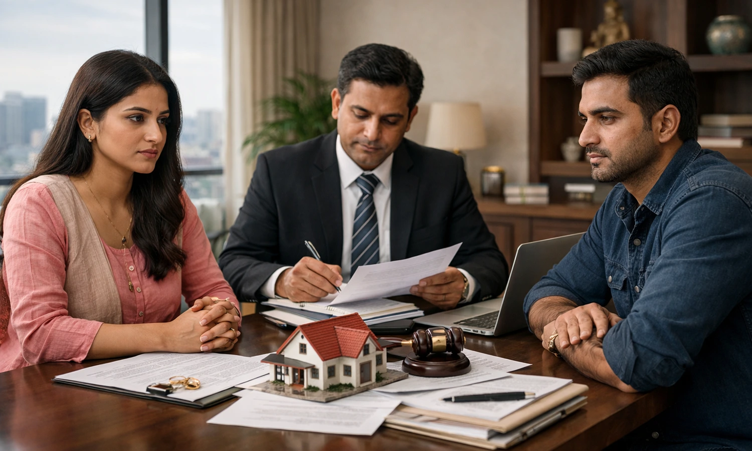 Property Settlement After Separation: What You Must Know Before Filing 1 Couple Discussing Property Settlement After Separation With Lawyer Reviewing Assets And Documents